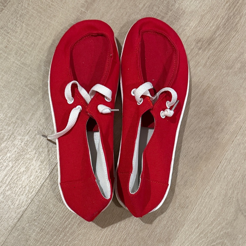 Vibrant Red Women's Canvas Sneakers